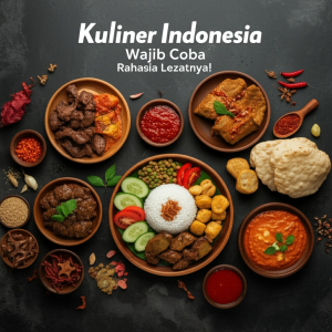 Generate an eye-catching, high-quality featured image prompt for a blog post about: Kuliner Indonesi