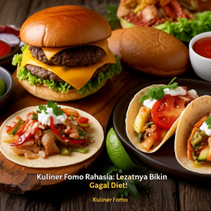 Generate an eye-catching, high-quality featured image prompt for a blog post about: Kuliner Fomo Rah